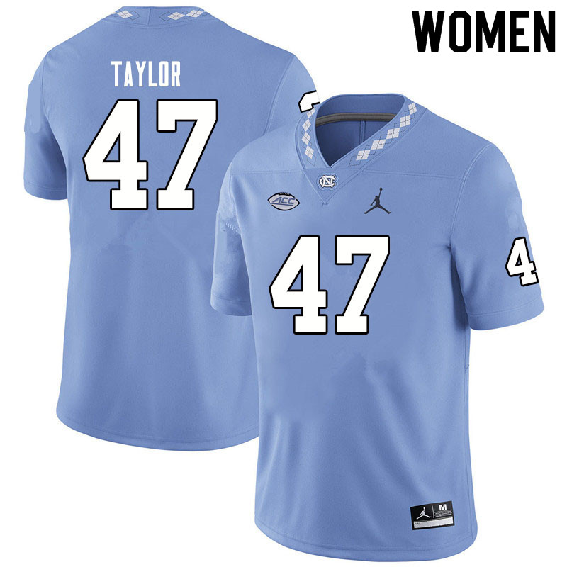 Jordan Brand Women #47 Noah Taylor North Carolina Tar Heels College Football Jerseys Sale-Blue